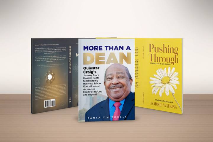 Three books displayed together as a series