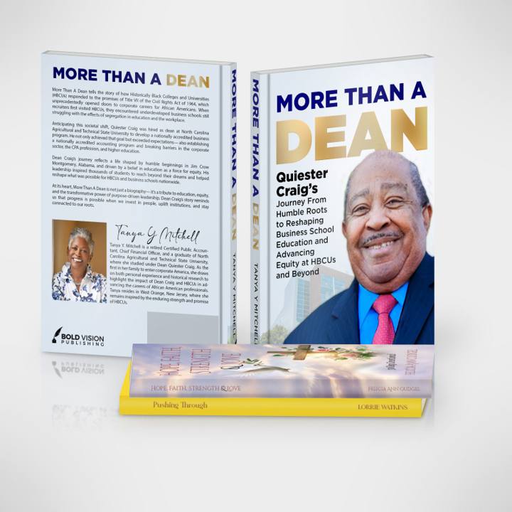 Front and back cover standing side by side with spine and author bio visible